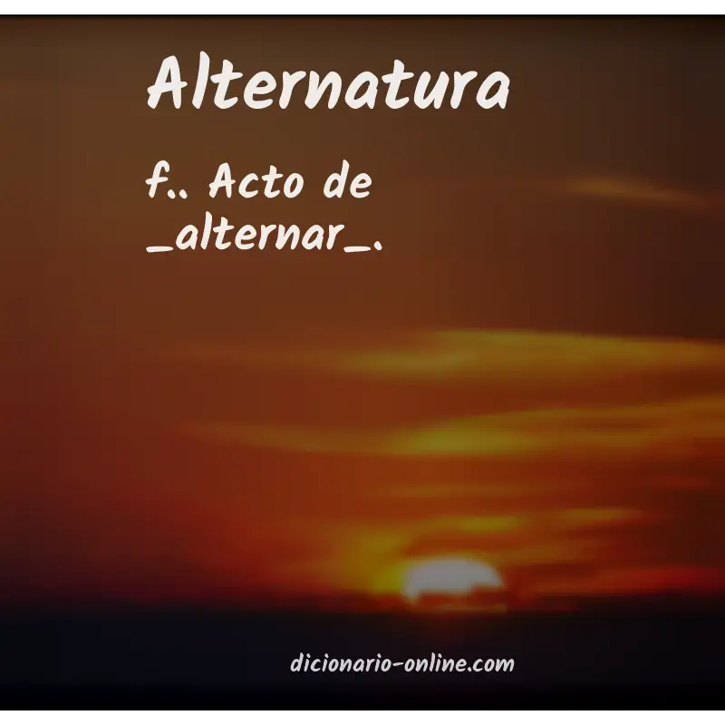 Significado de alternatura