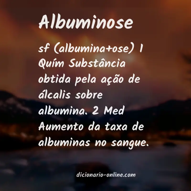 Significado de albuminose