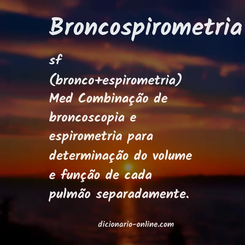 Significado de broncospirometria