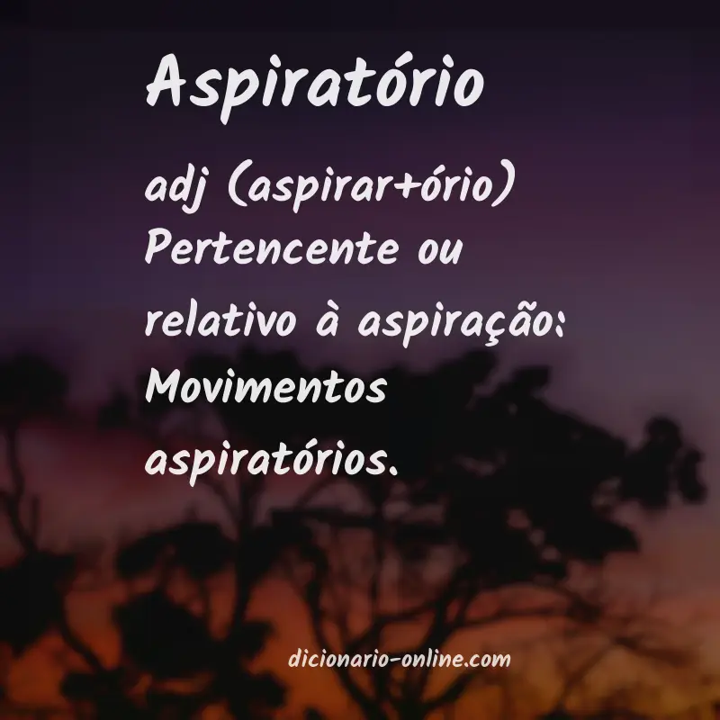 Significado de aspiratório