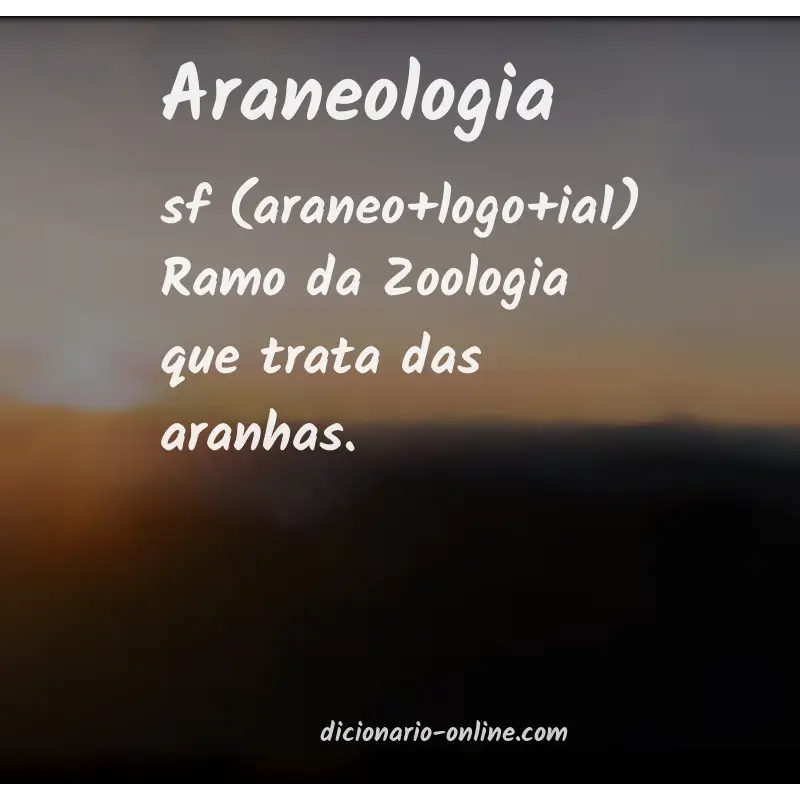 Significado de araneologia