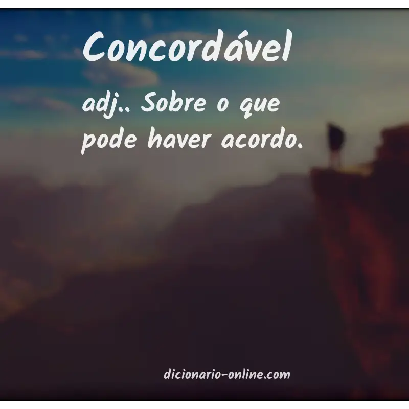 Significado de concordável