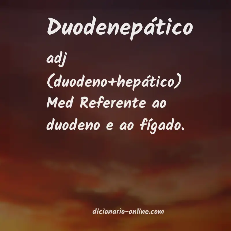 Significado de duodenepático
