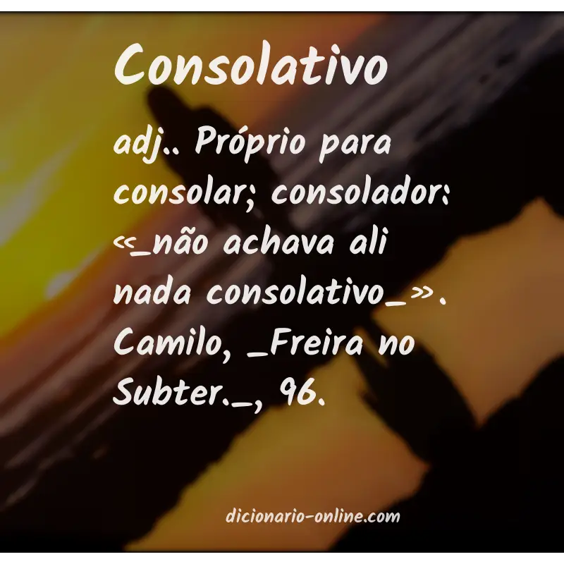 Significado de consolativo