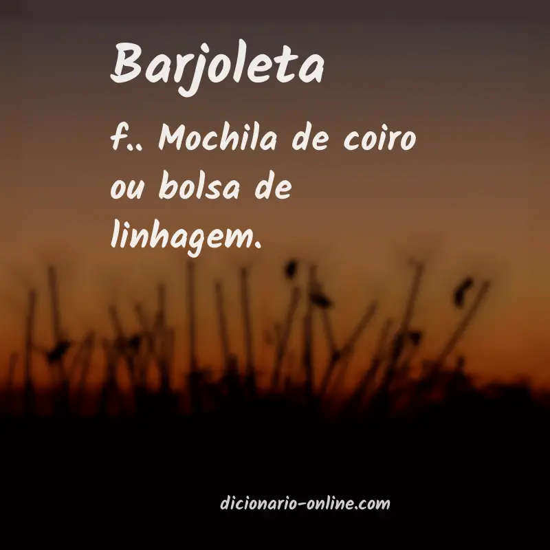 Significado de barjoleta