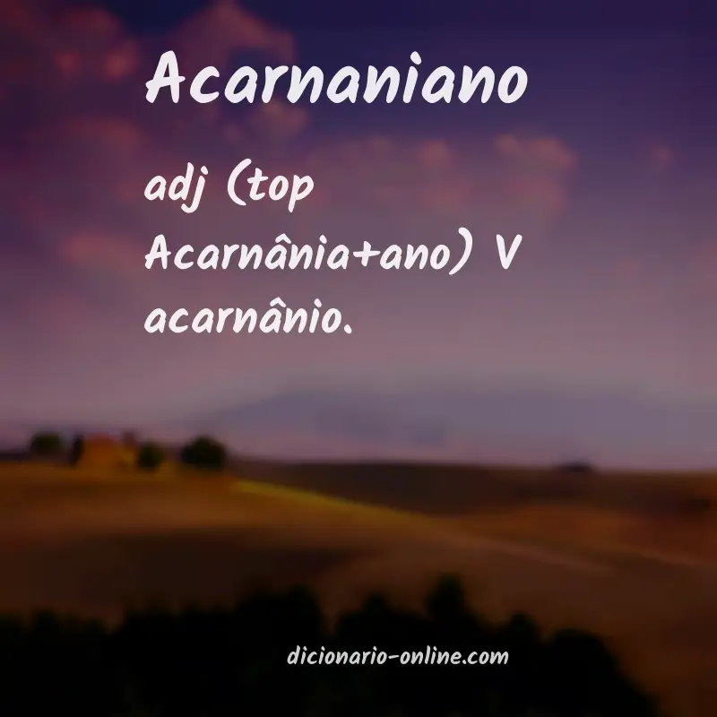 Significado de acarnaniano