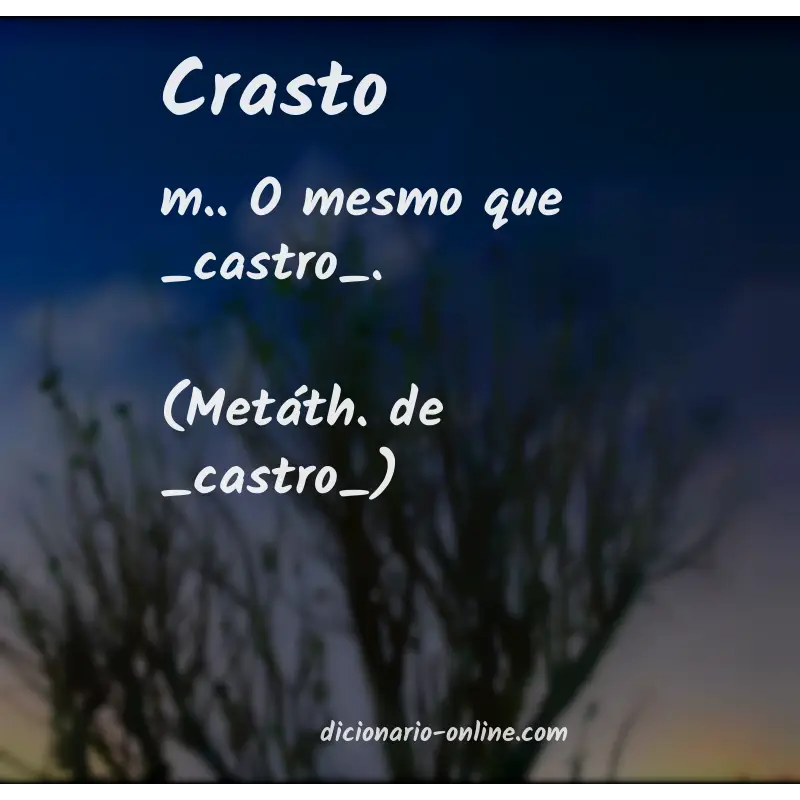 Significado de crasto