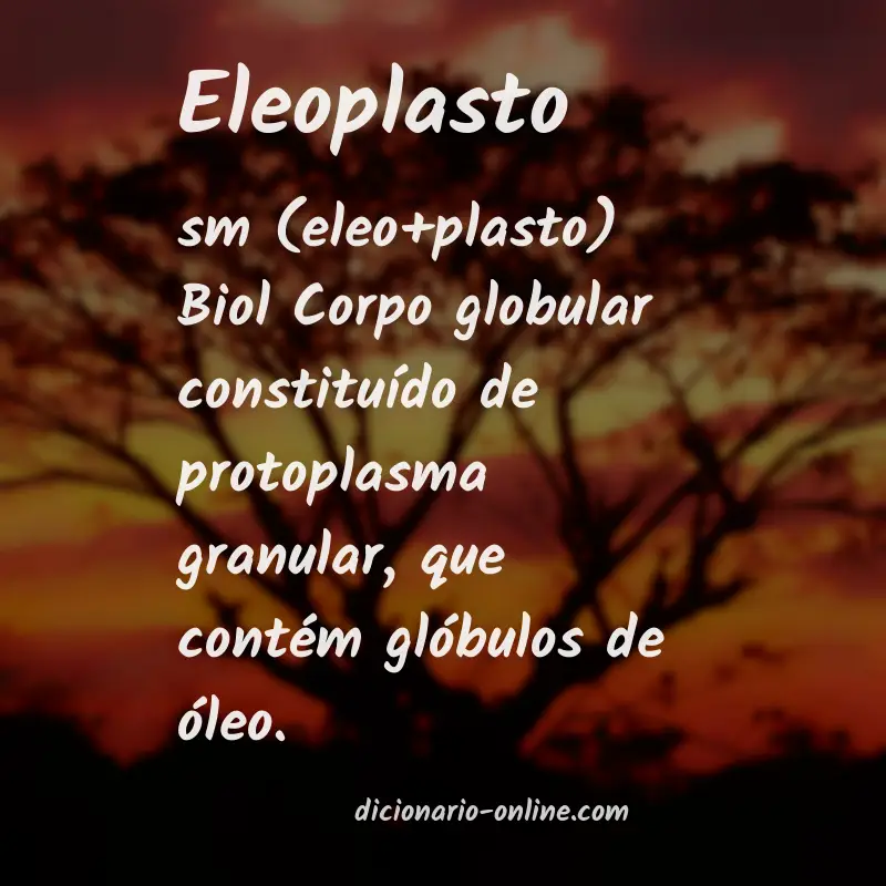 Significado de eleoplasto