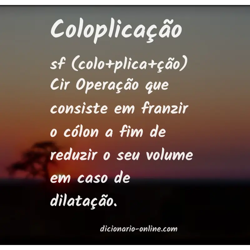 Significado de coloplicação