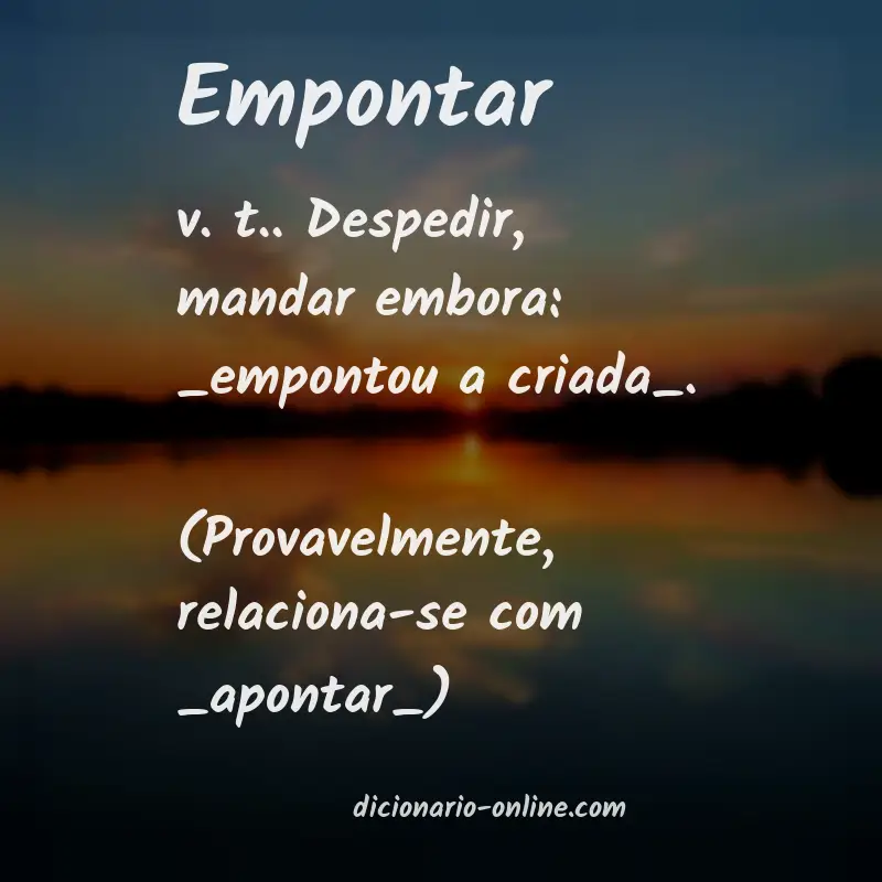 Significado de empontar