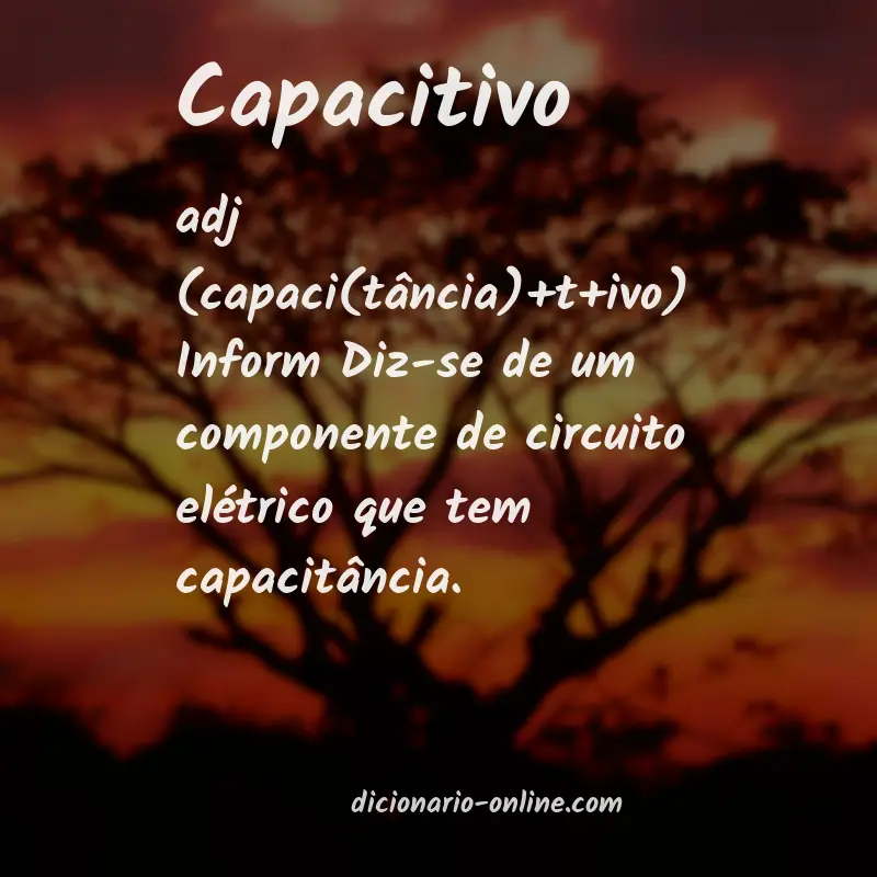 Significado de capacitivo