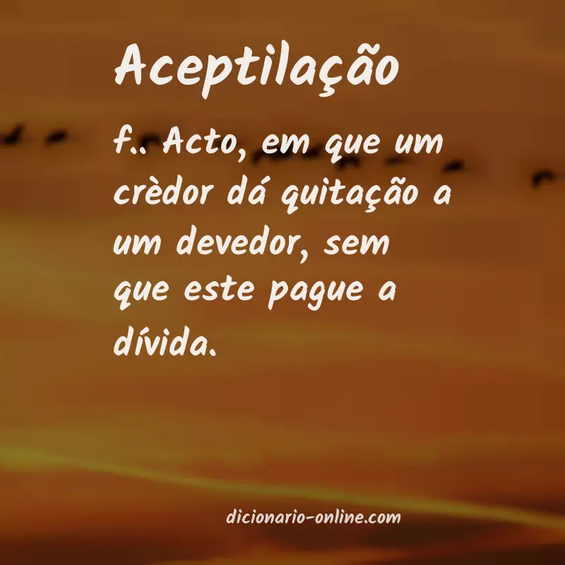 Significado de aceptilação