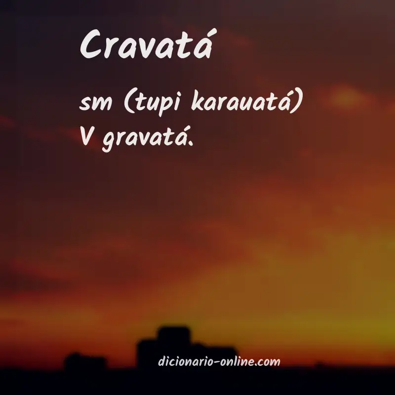 Significado de cravatá