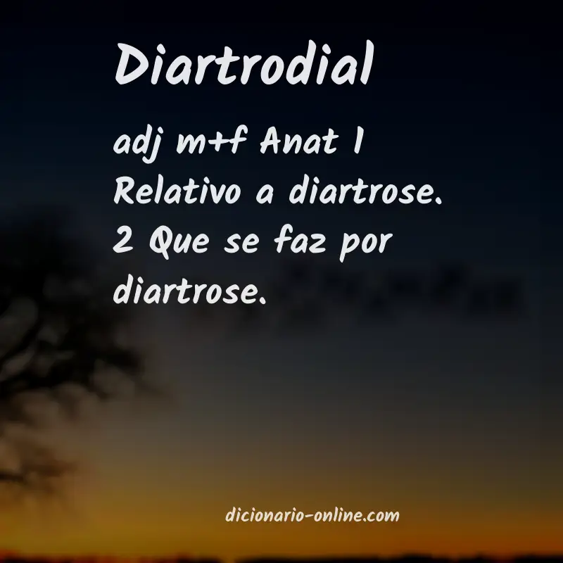 Significado de diartrodial