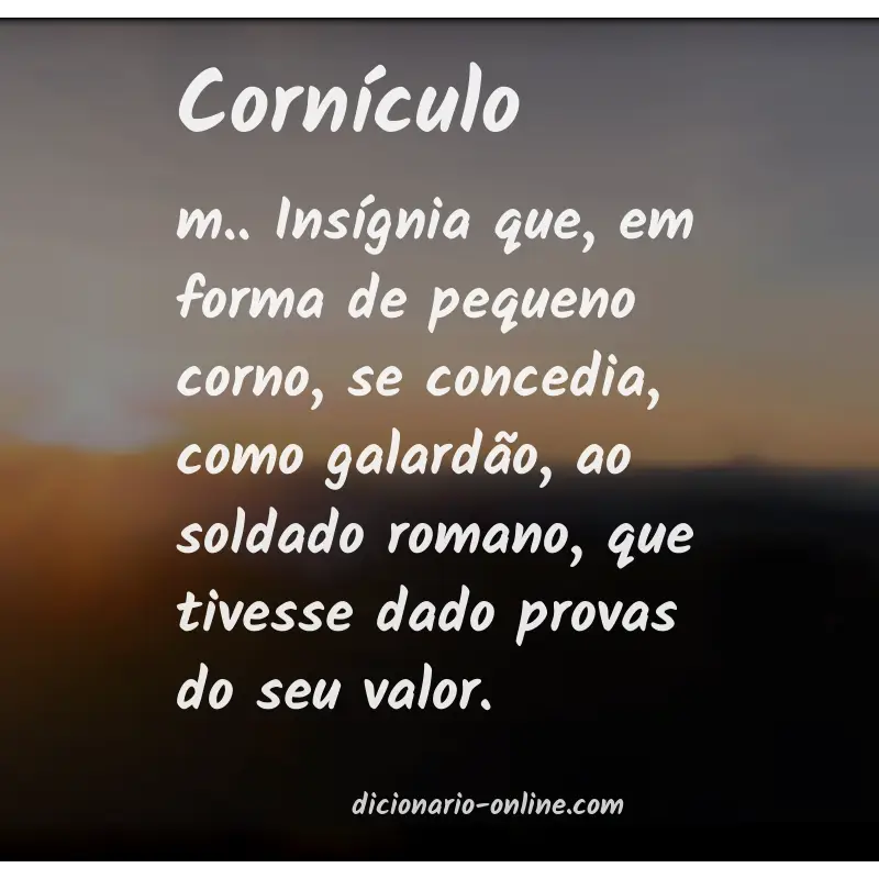 Significado de cornículo