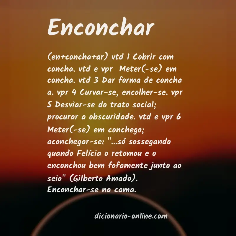 Significado de enconchar