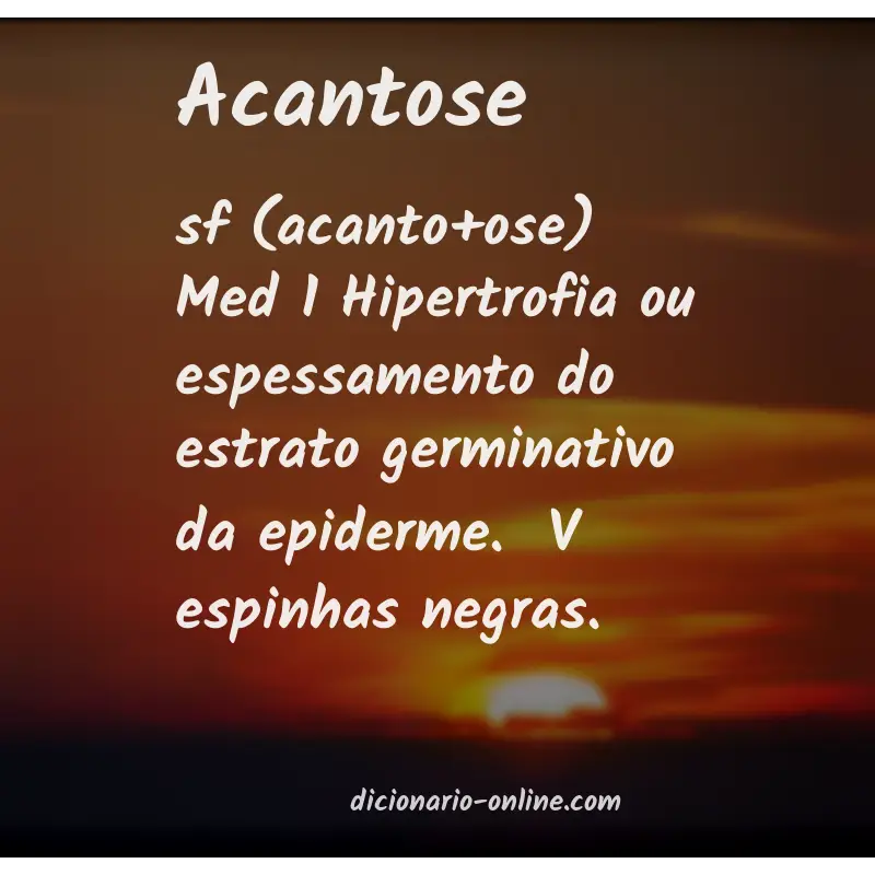 Significado de acantose