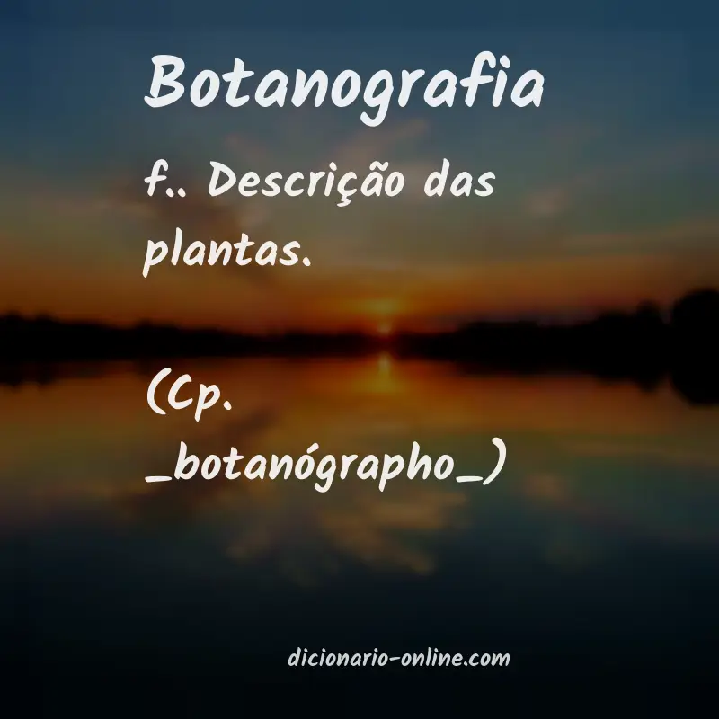 Significado de botanografia