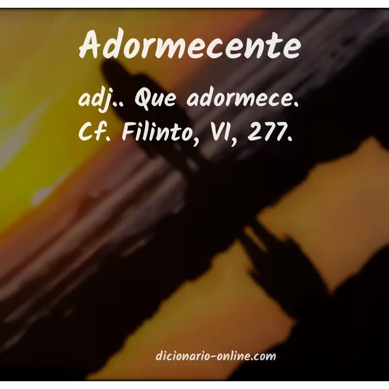 Significado de adormecente