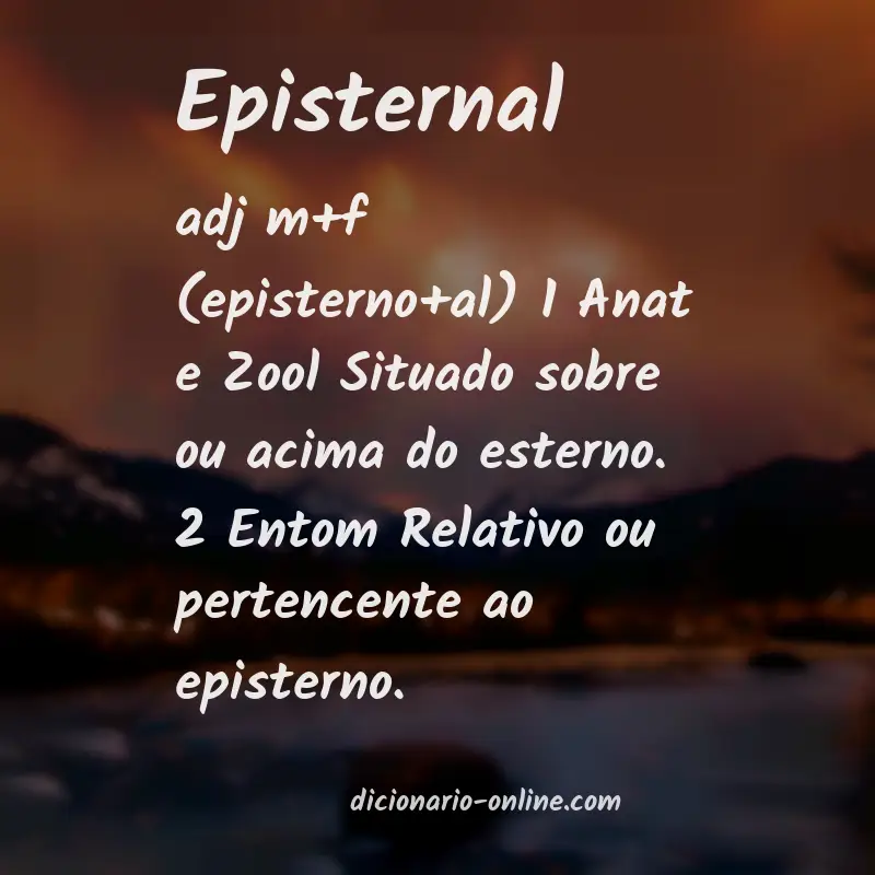 Significado de episternal