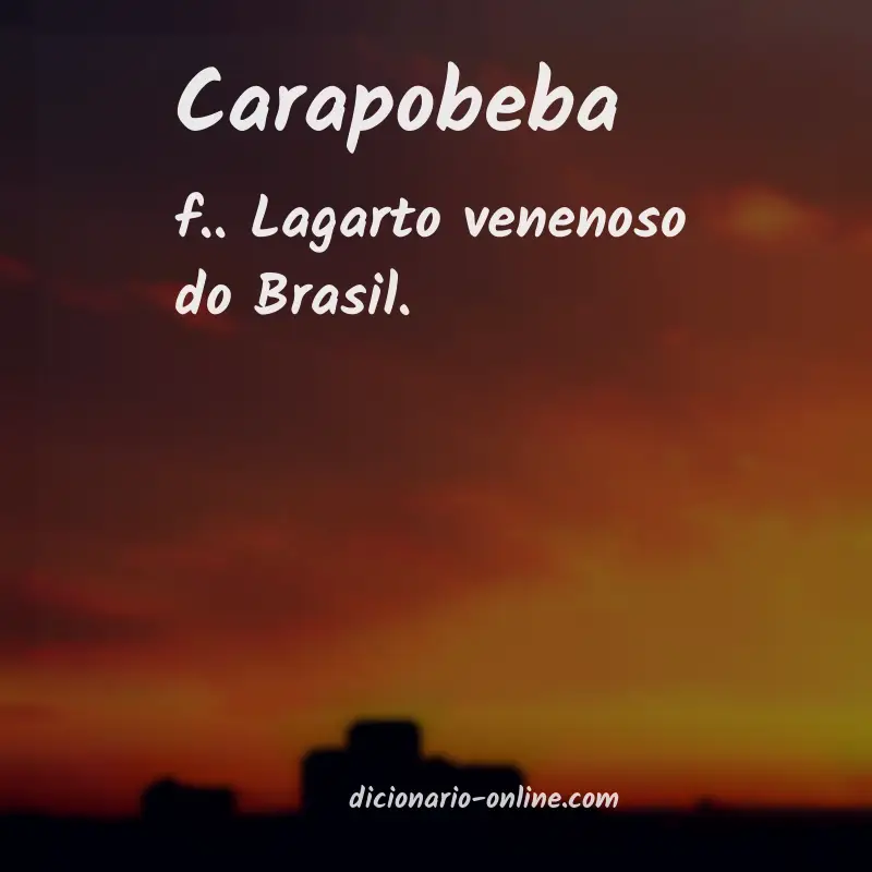 Significado de carapobeba