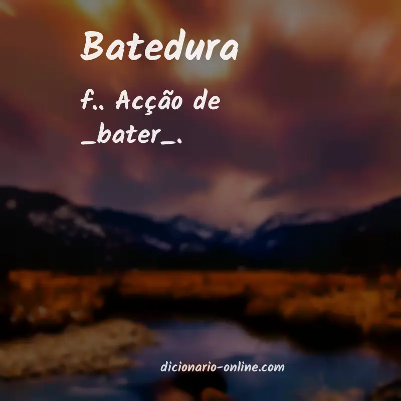 Significado de batedura