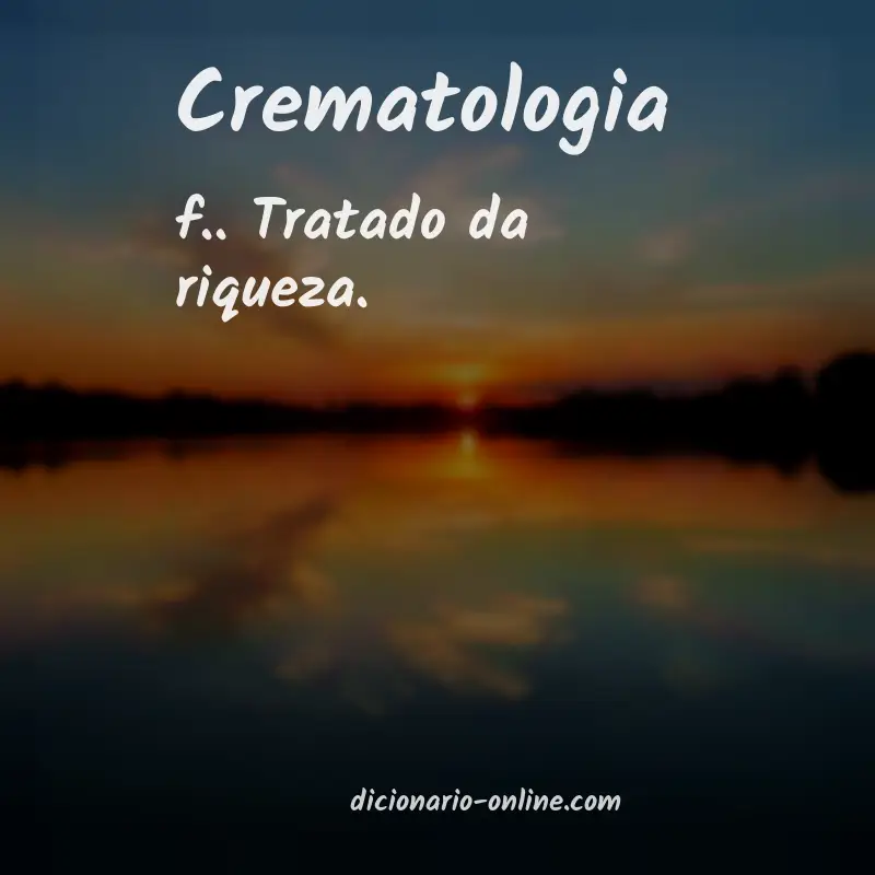 Significado de crematologia