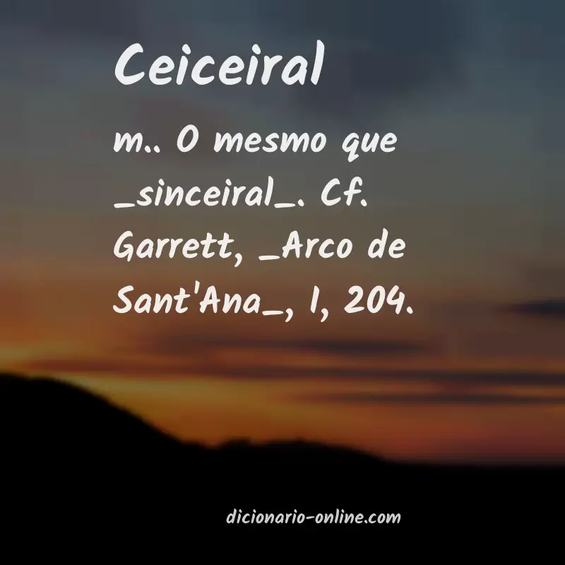 Significado de ceiceiral