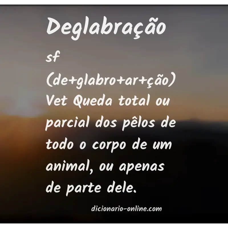 Significado de deglabração