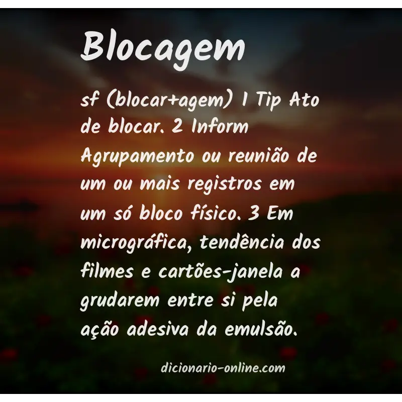 Significado de blocagem