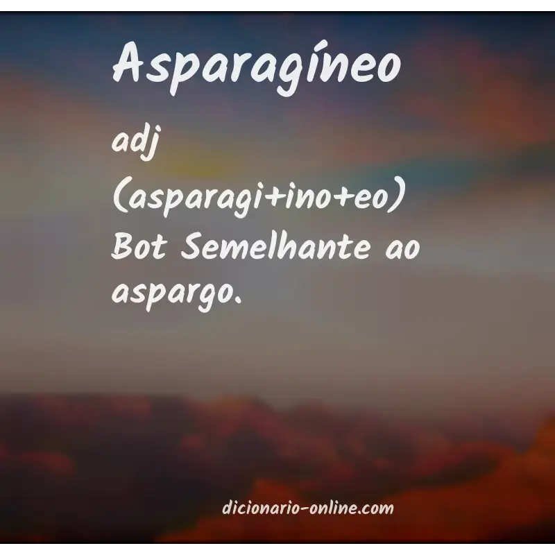 Significado de asparagíneo