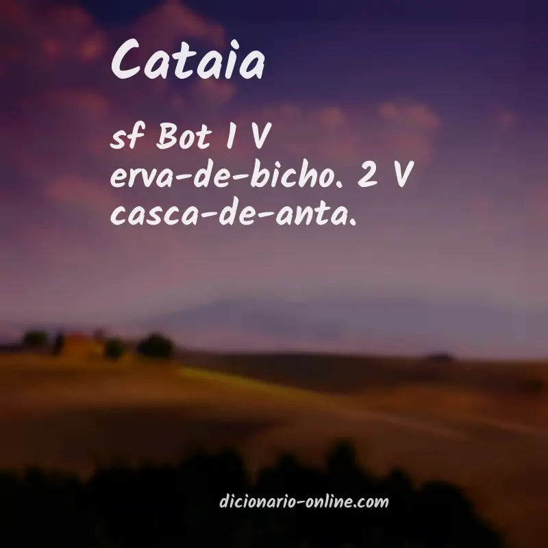 Significado de cataia