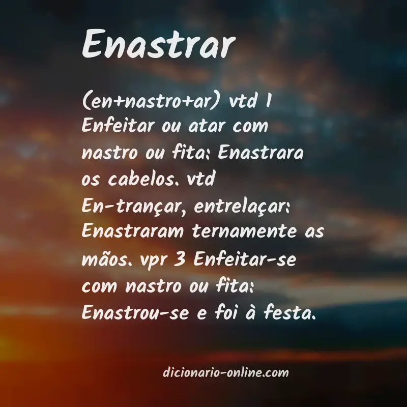 Significado de enastrar