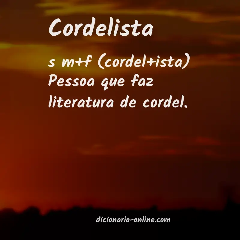 Significado de cordelista
