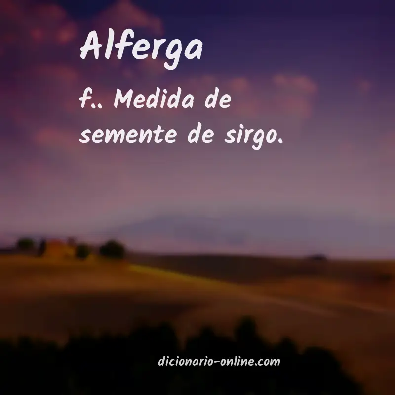 Significado de alferga