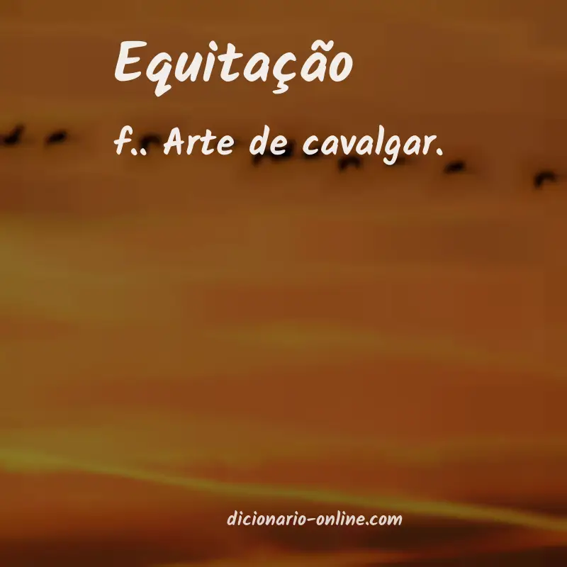 Significado de equitação