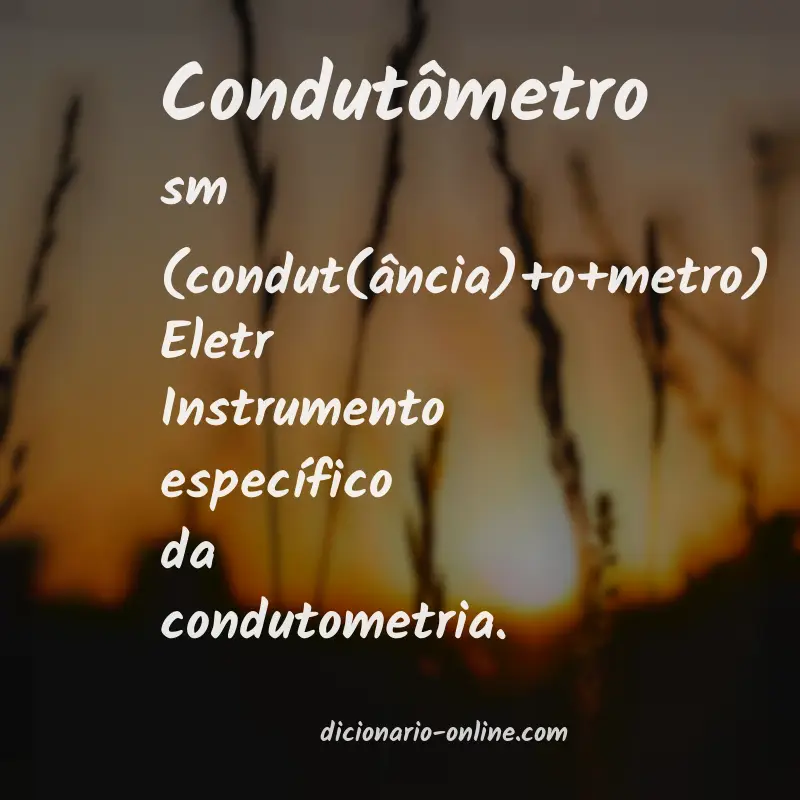Significado de condutômetro