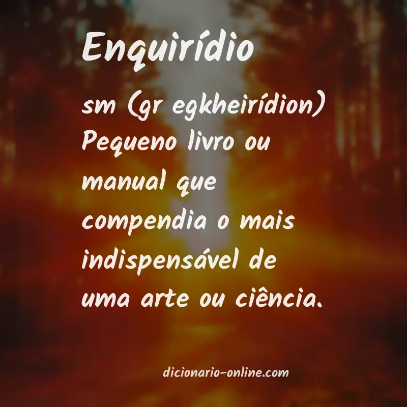 Significado de enquirídio