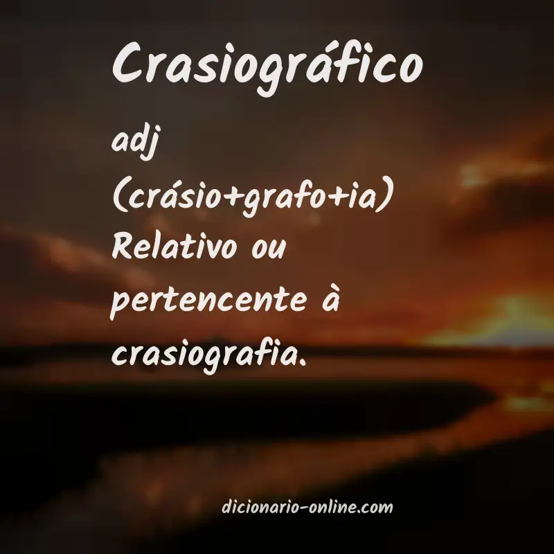 Significado de crasiográfico