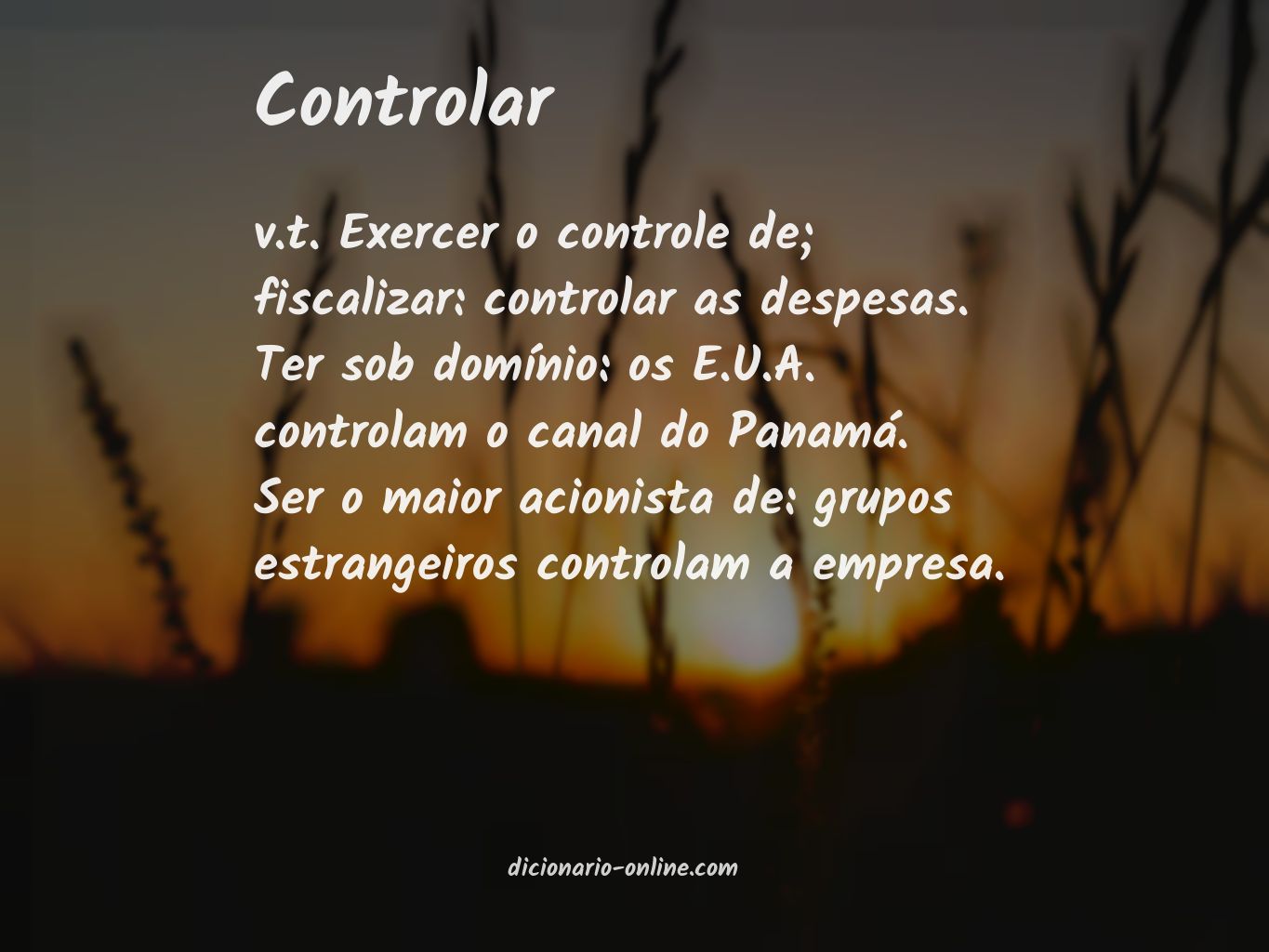 Significado de controlar
