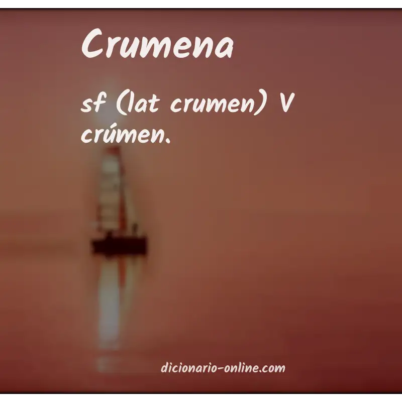 Significado de crumena