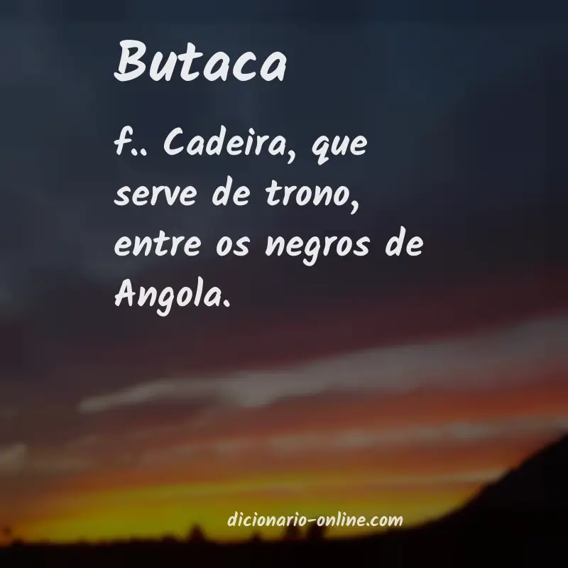 Significado de butaca