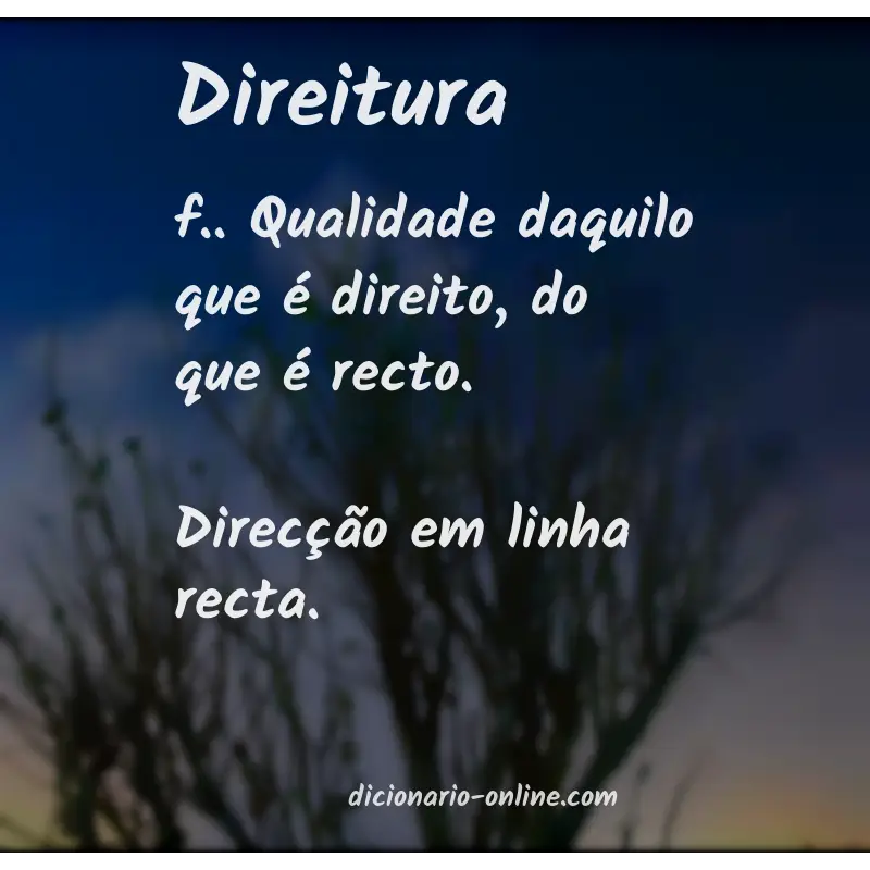 Significado de direitura