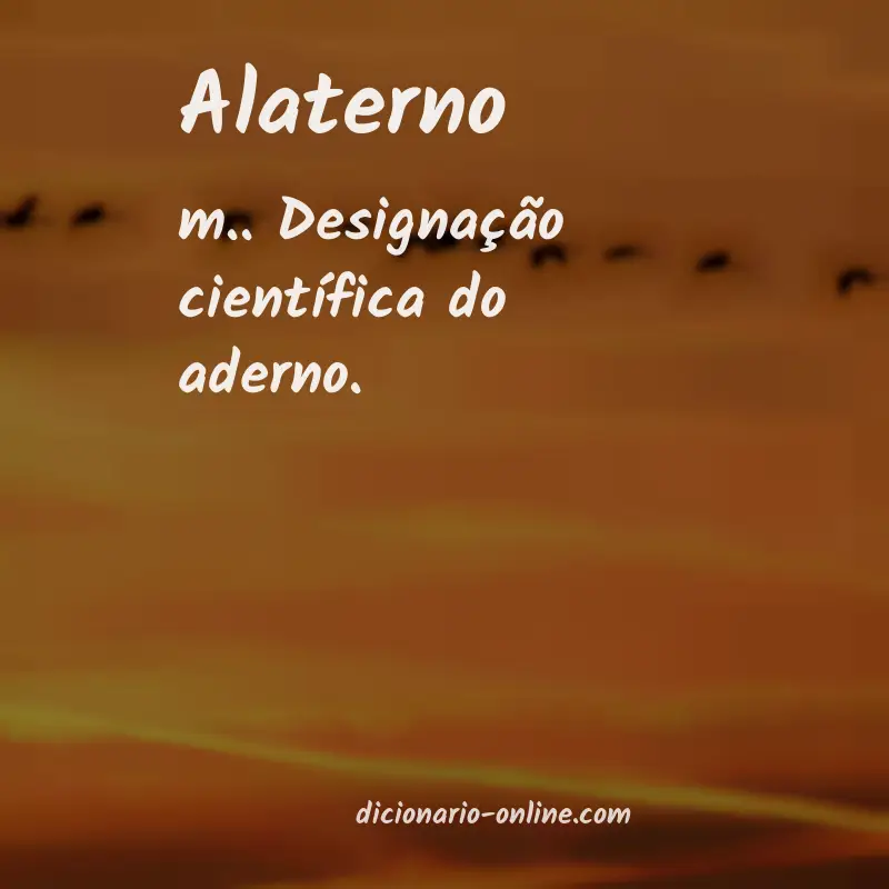 Significado de alaterno