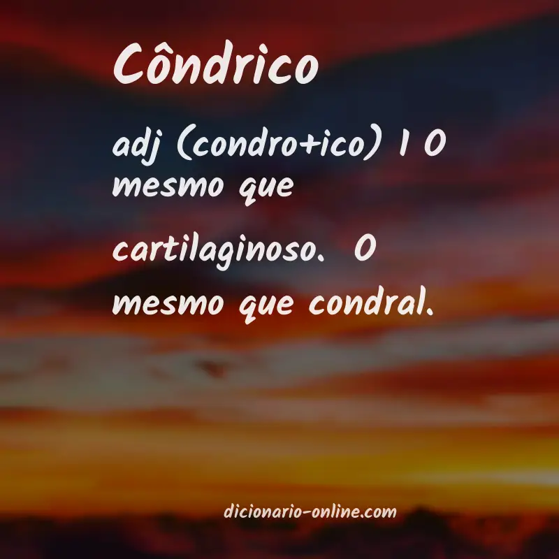 Significado de côndrico