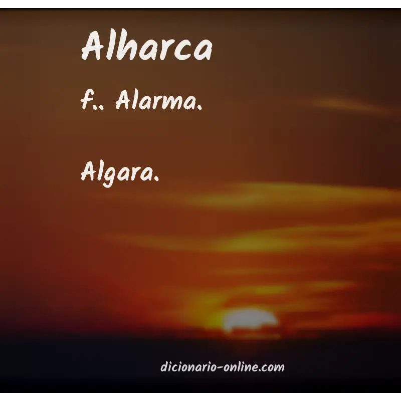 Significado de alharca