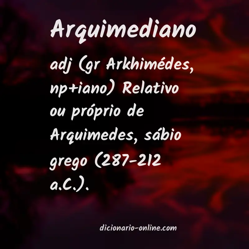 Significado de arquimediano