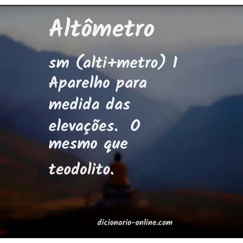 Significado de altômetro