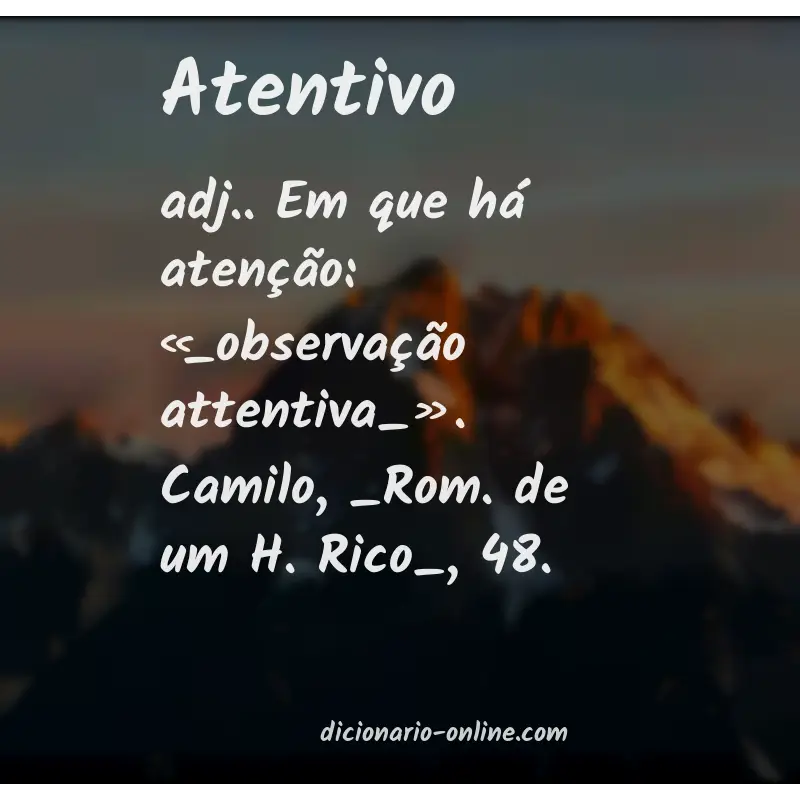 Significado de atentivo