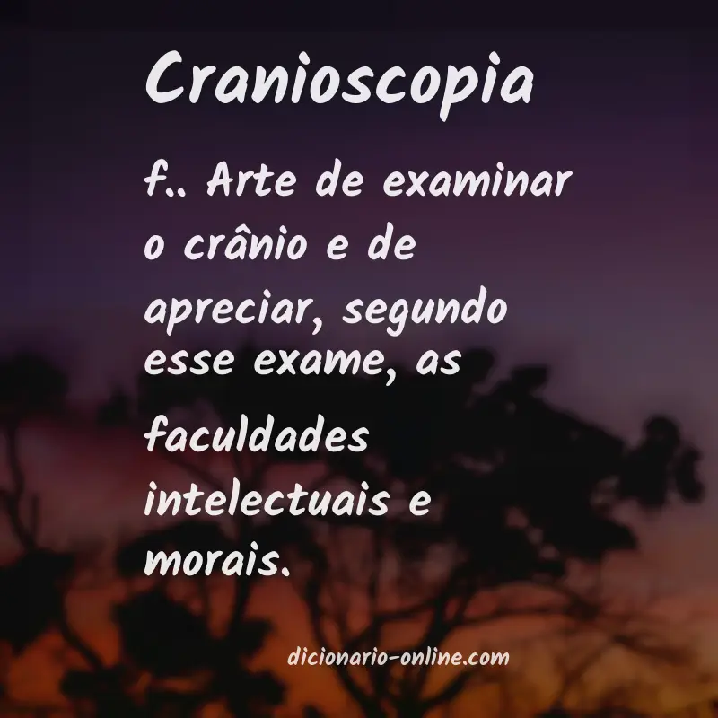Significado de cranioscopia